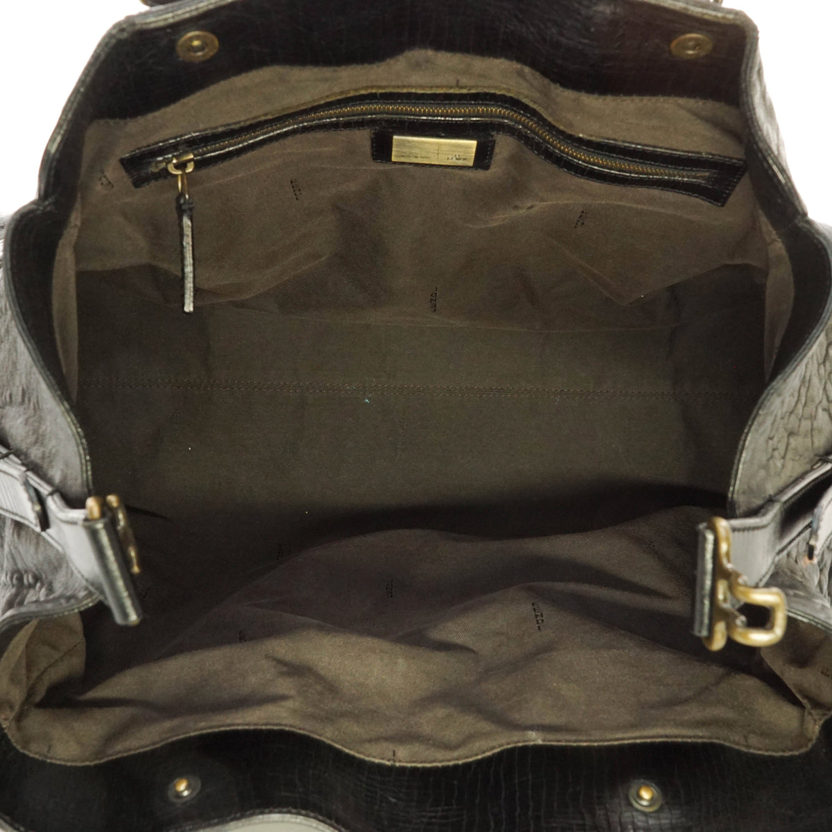 Fendi Tote Bag Leather Black