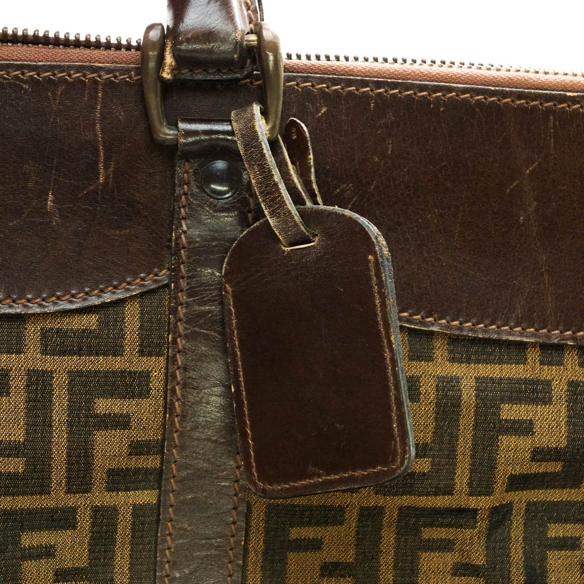 Fendi Travel Bag Brown Zukka Canvas