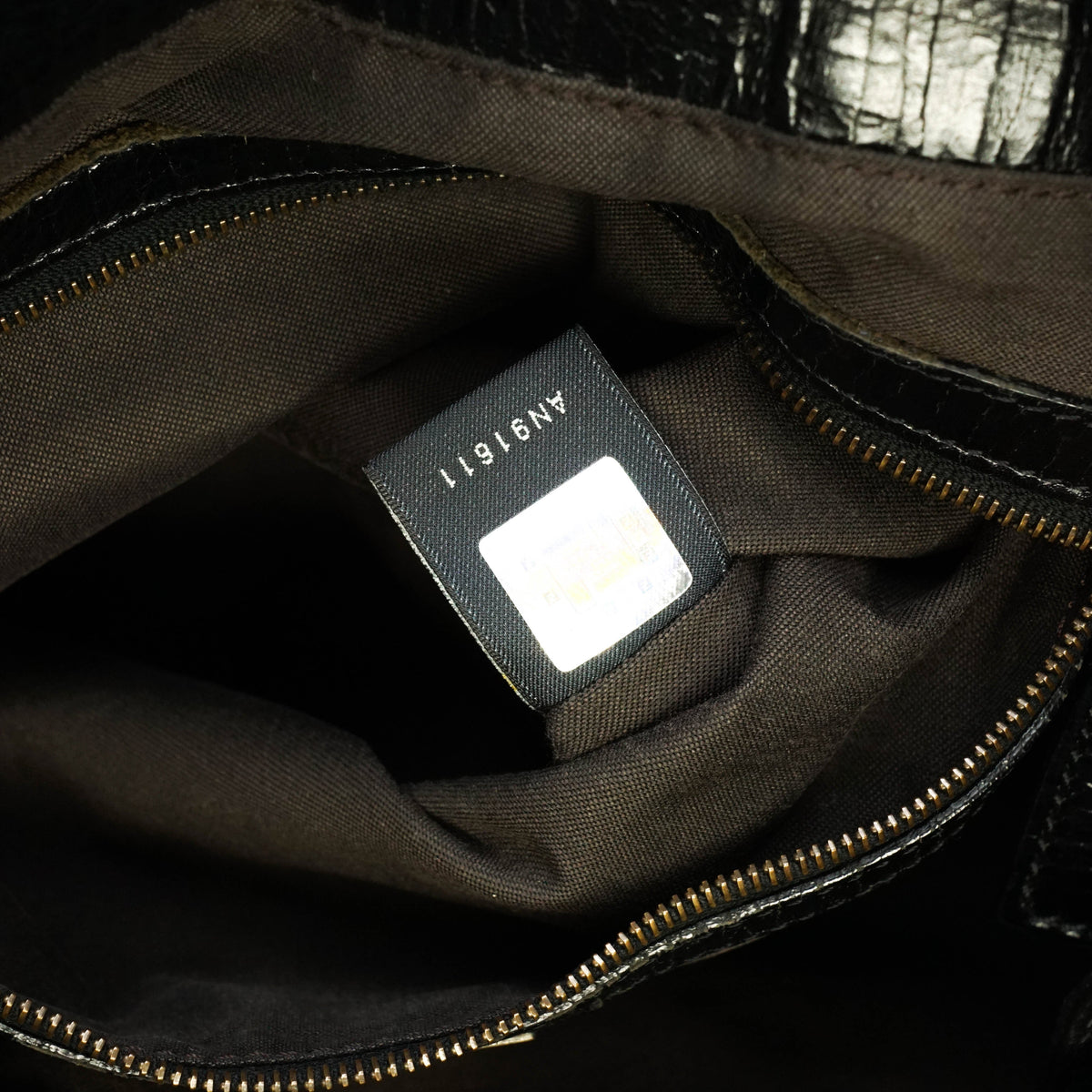 Fendi Tote Bag Leather Black