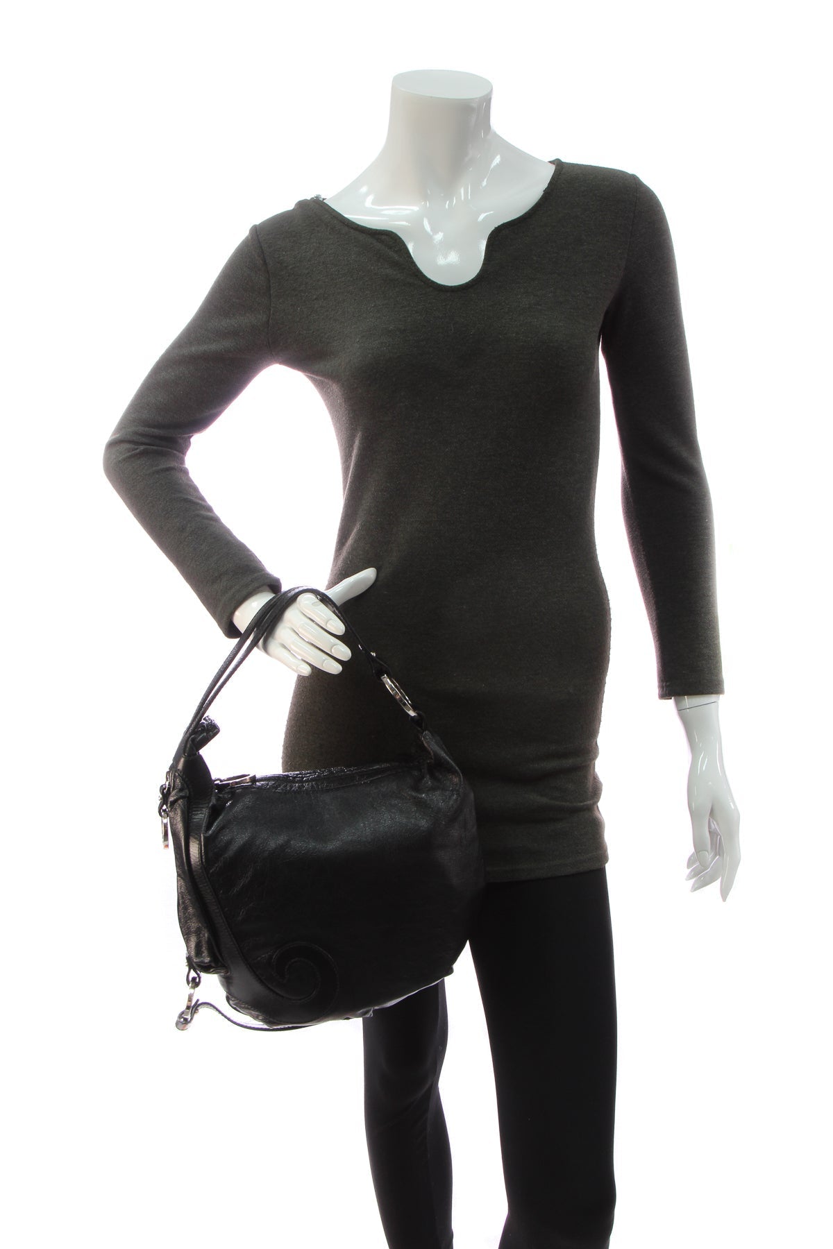 Vintage Borsa Biga Hobo Bag - Black