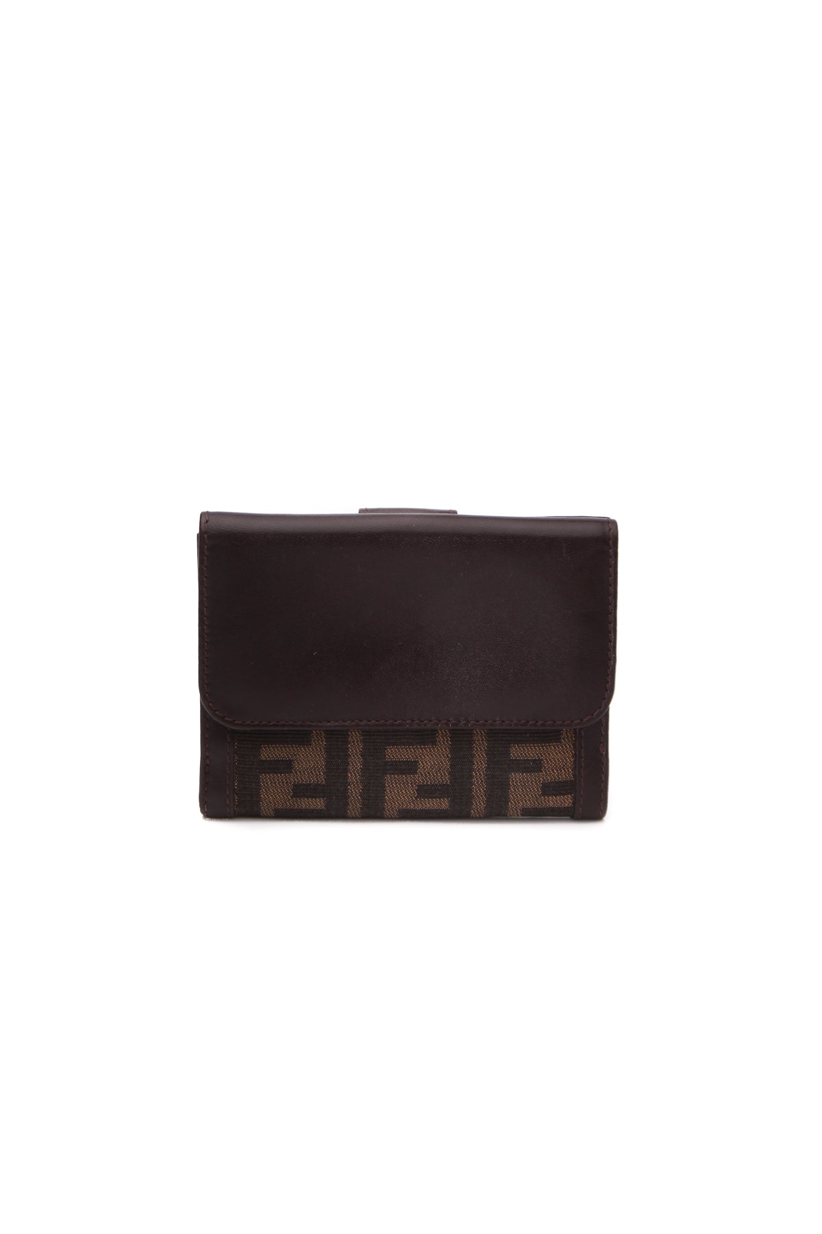 Vintage Zucca Compact Wallet - Tobacco