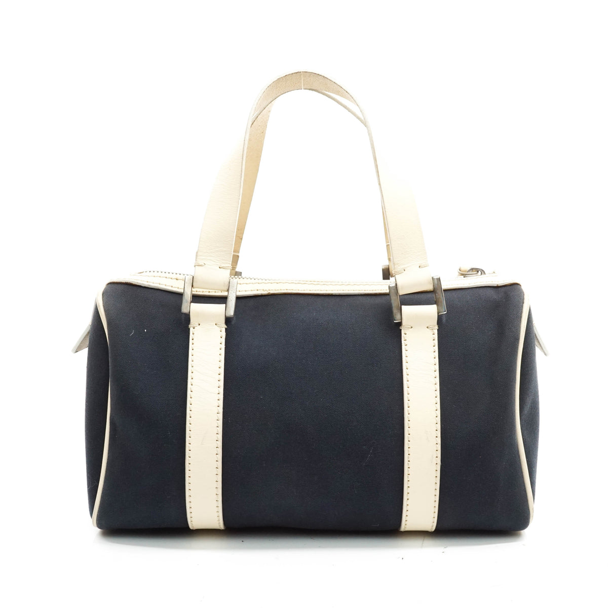 Fendi Hand Bag Navy Blue Canvas