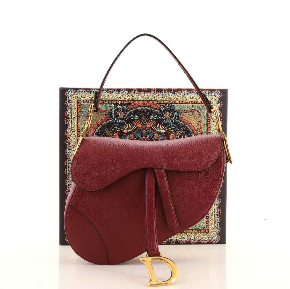 Saddle Handbag Leather Medium