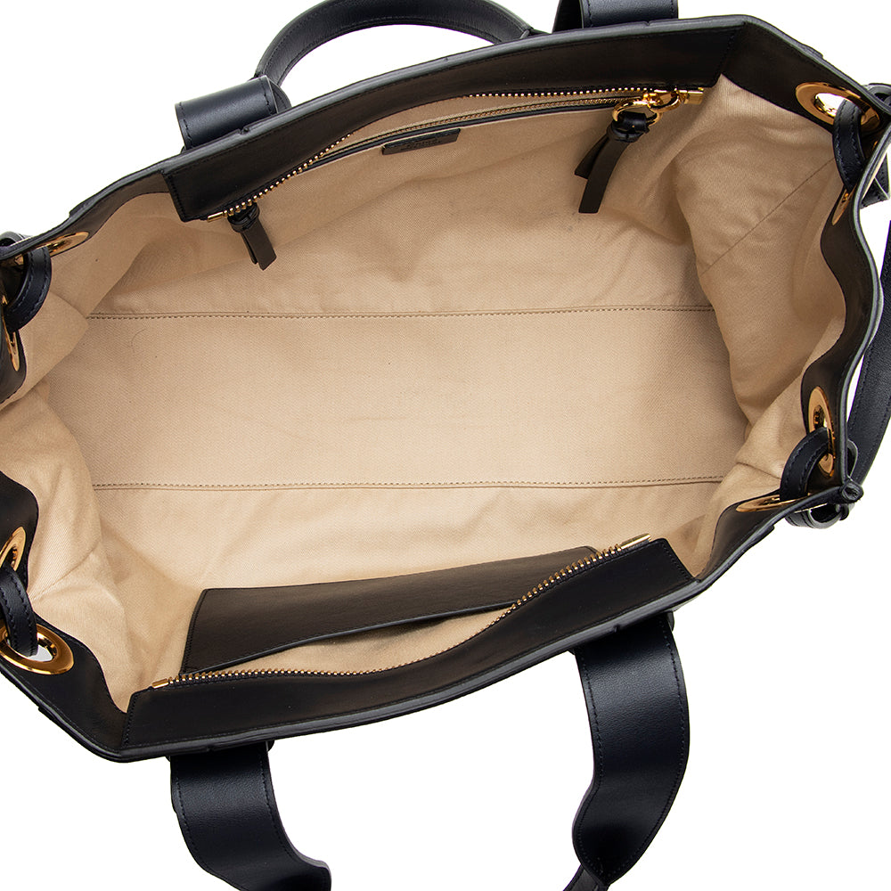 Chloe Calfskin Little Horses Tao Zipped Tote (SHF-18149)
