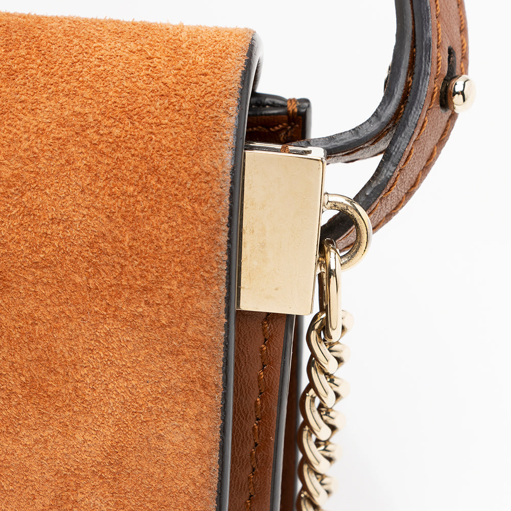 Chloe Calfskin Suede Faye Mini Shoulder Bag (SHF-16814)