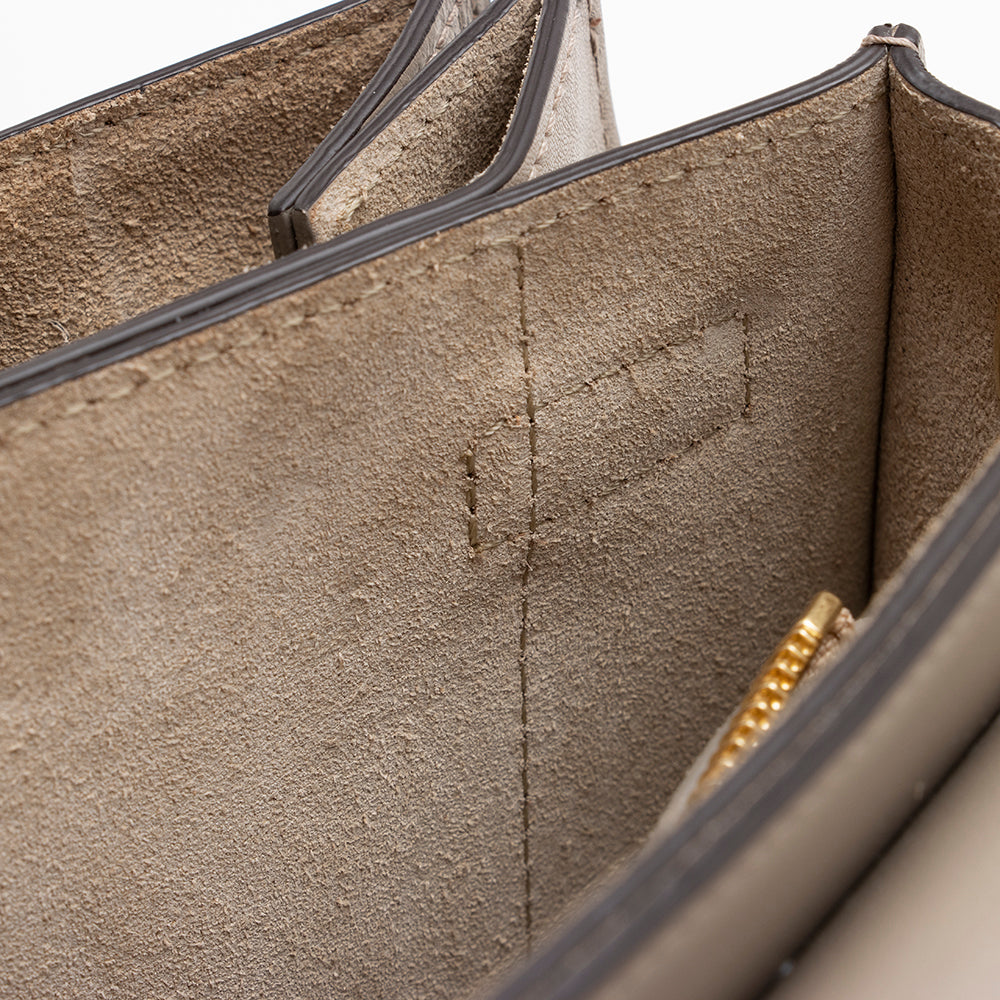 Chloe Calfskin Suede Faye Top Handle Shoulder Bag (SHF-14475)