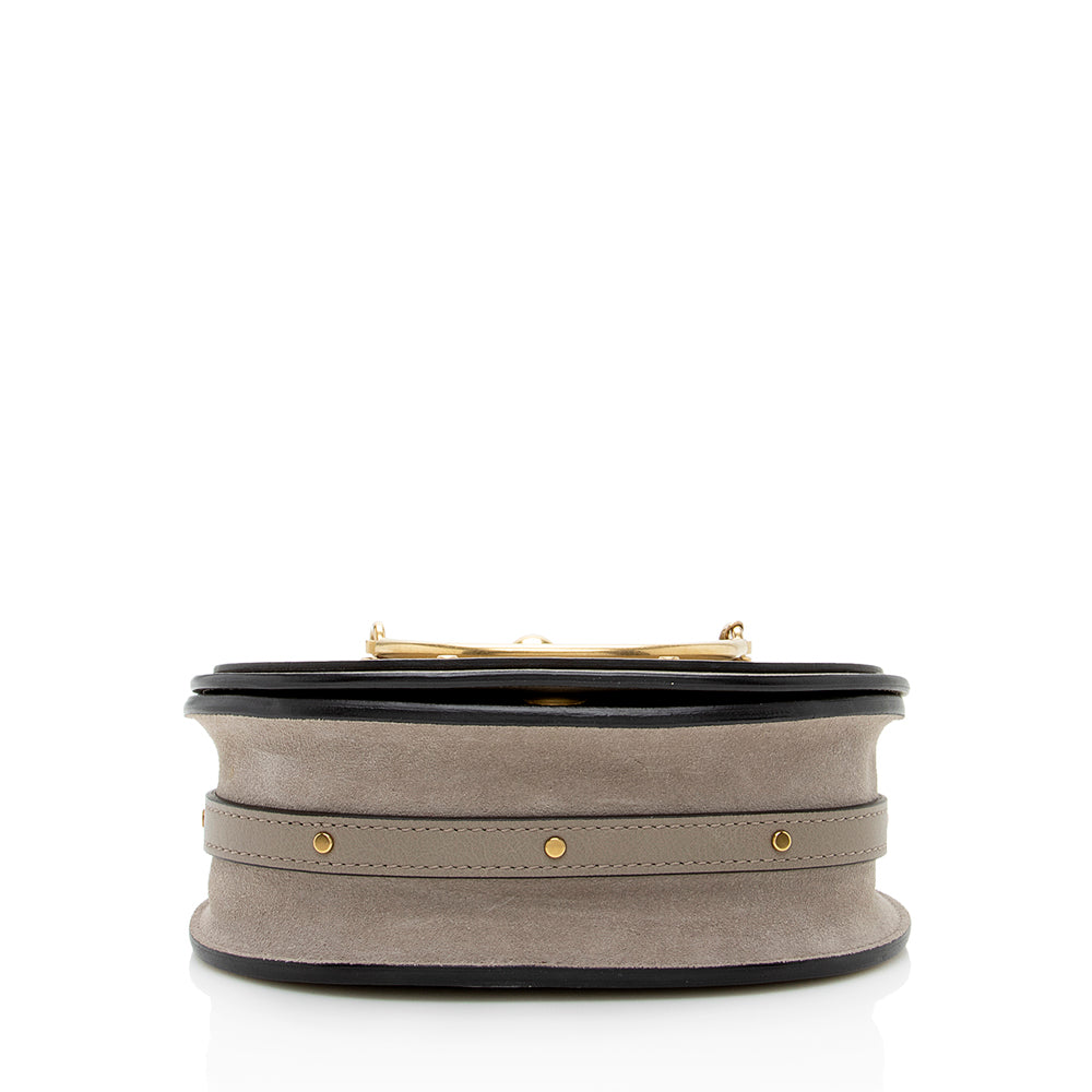 Chloe Calfskin Suede Nile Small Bracelet Bag (SHF-18310)