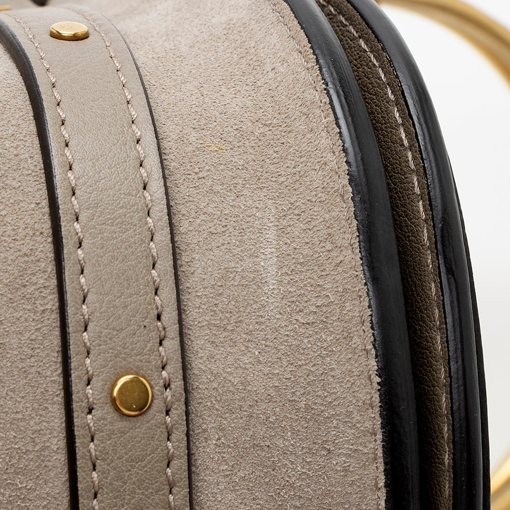 Chloe Calfskin Suede Nile Small Bracelet Bag (SHF-18310)