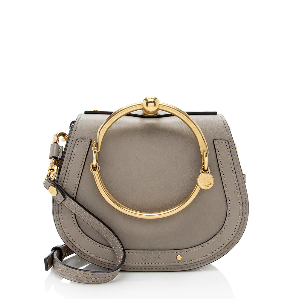 Chloe Calfskin Suede Nile Small Bracelet Bag (SHF-18310)