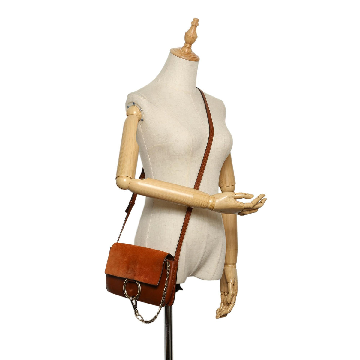 Chloe Faye Leather Crossbody Bag (SHG-25743)