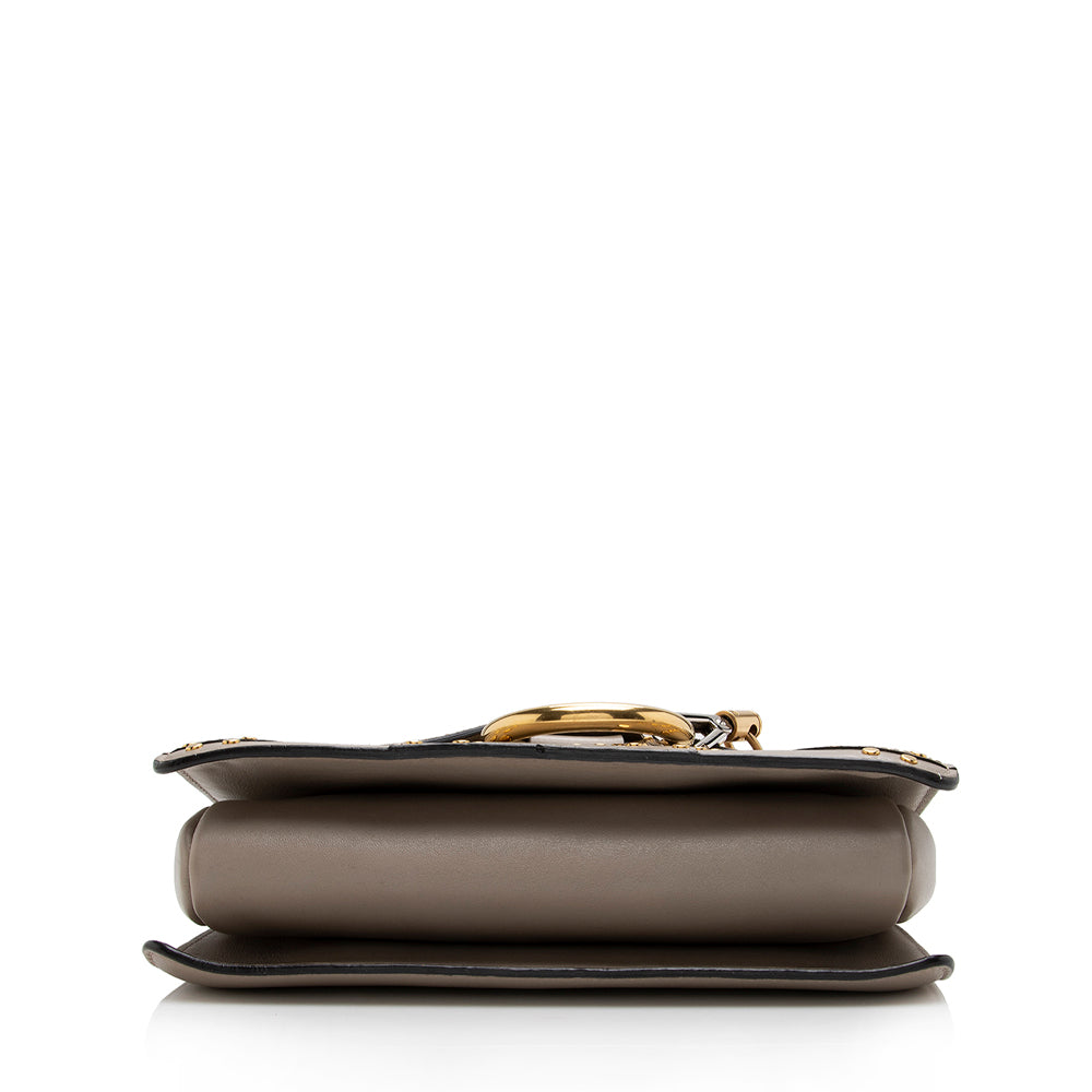 Chloe Suede Studded Small Faye Shoulder Bag (SHF-17184)
