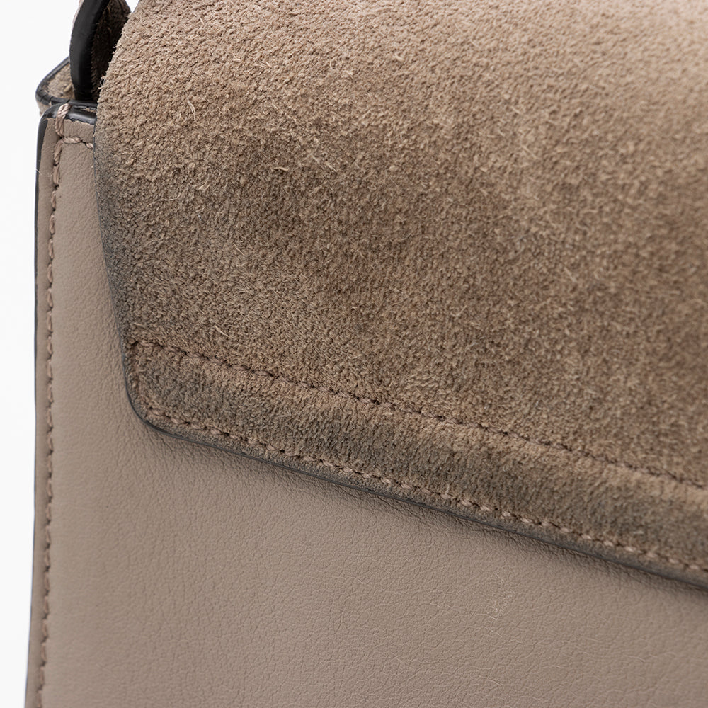Chloe Suede Studded Small Faye Shoulder Bag (SHF-17184)