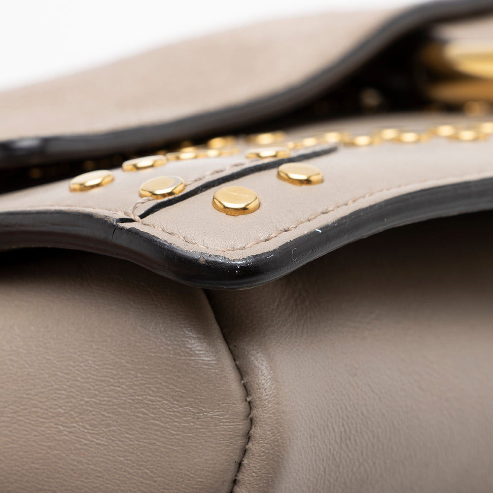Chloe Suede Studded Small Faye Shoulder Bag (SHF-17184)