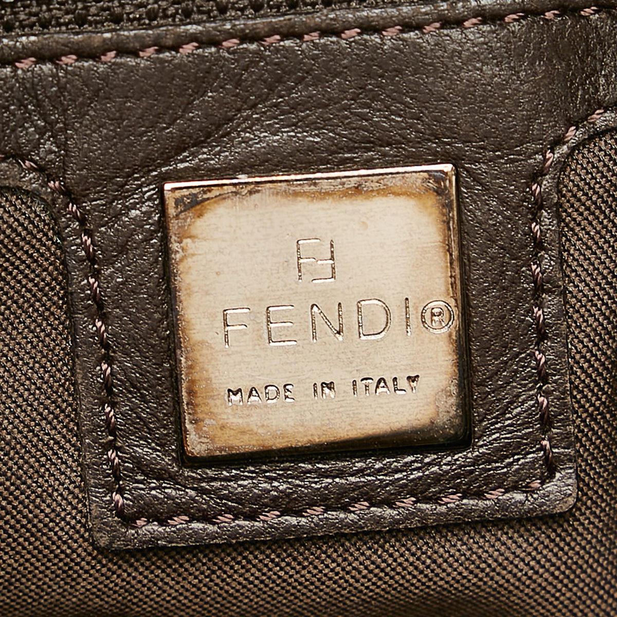 Fendi Pequin Canvas Shoulder Bag (SHG-25160)