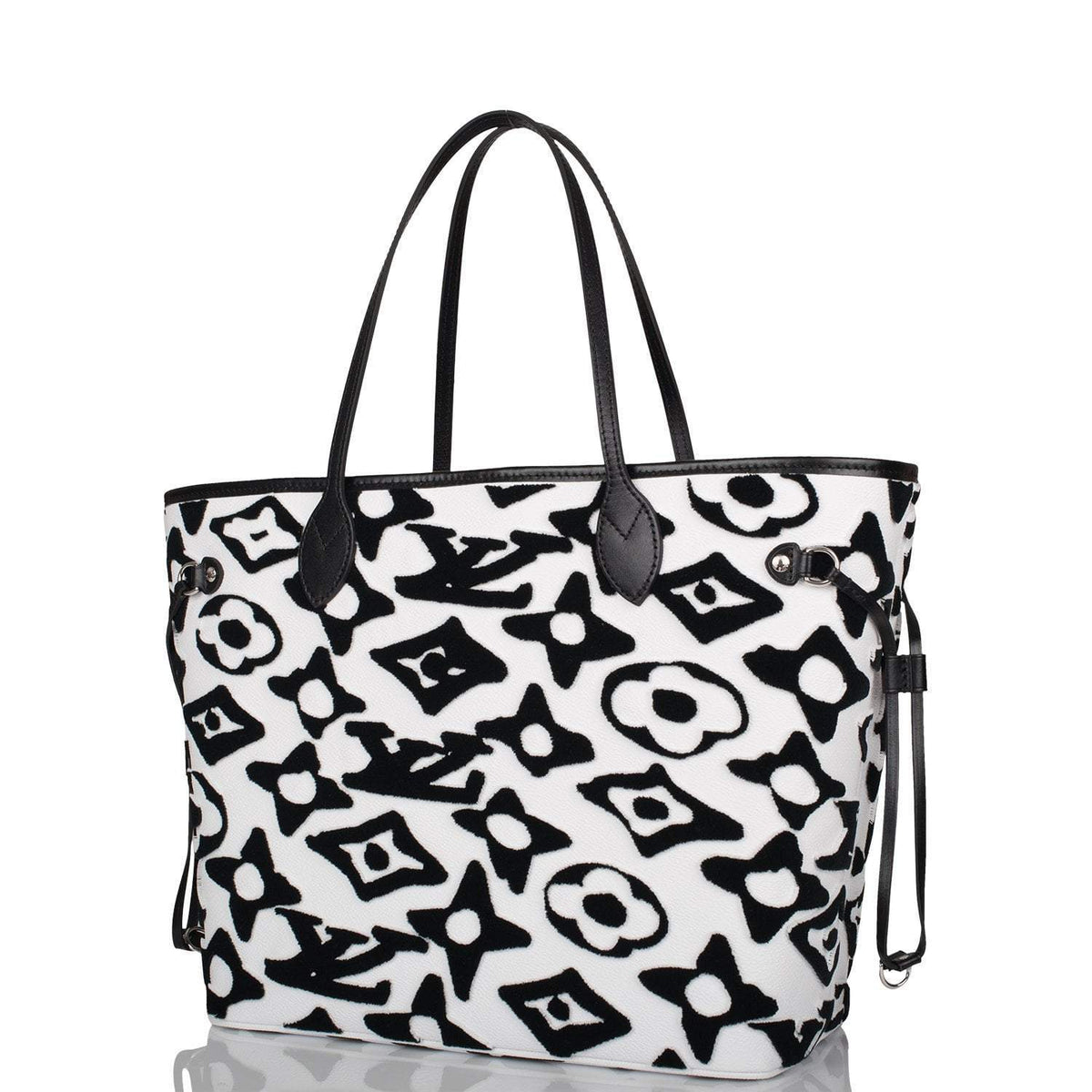Louis Vuitton x UF Black and White Tufted Monogram Neverfull MM