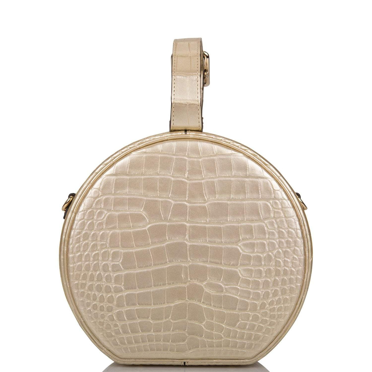 Louis Vuitton Gold Matte Alligator Petite Boite Chapeau