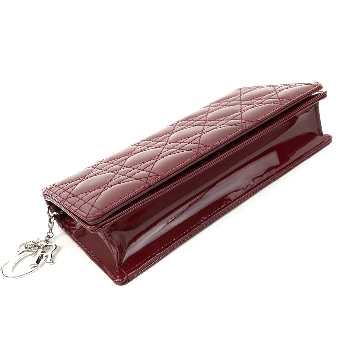 CHRISTIAN DIOR Lady Dior Pouch Red Patent