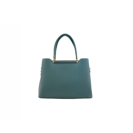 Zurelx Emerald Leather Tote Handbag