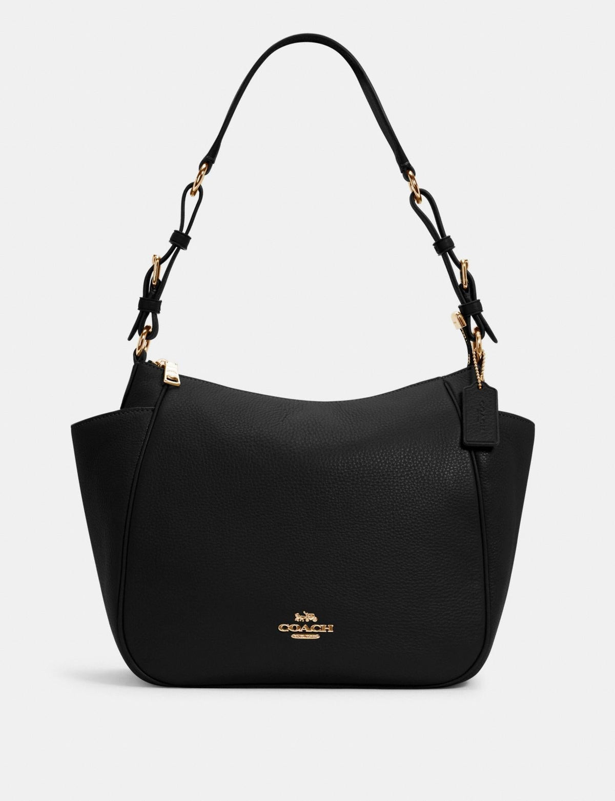 Leather Rori Shoulder Bag in Black