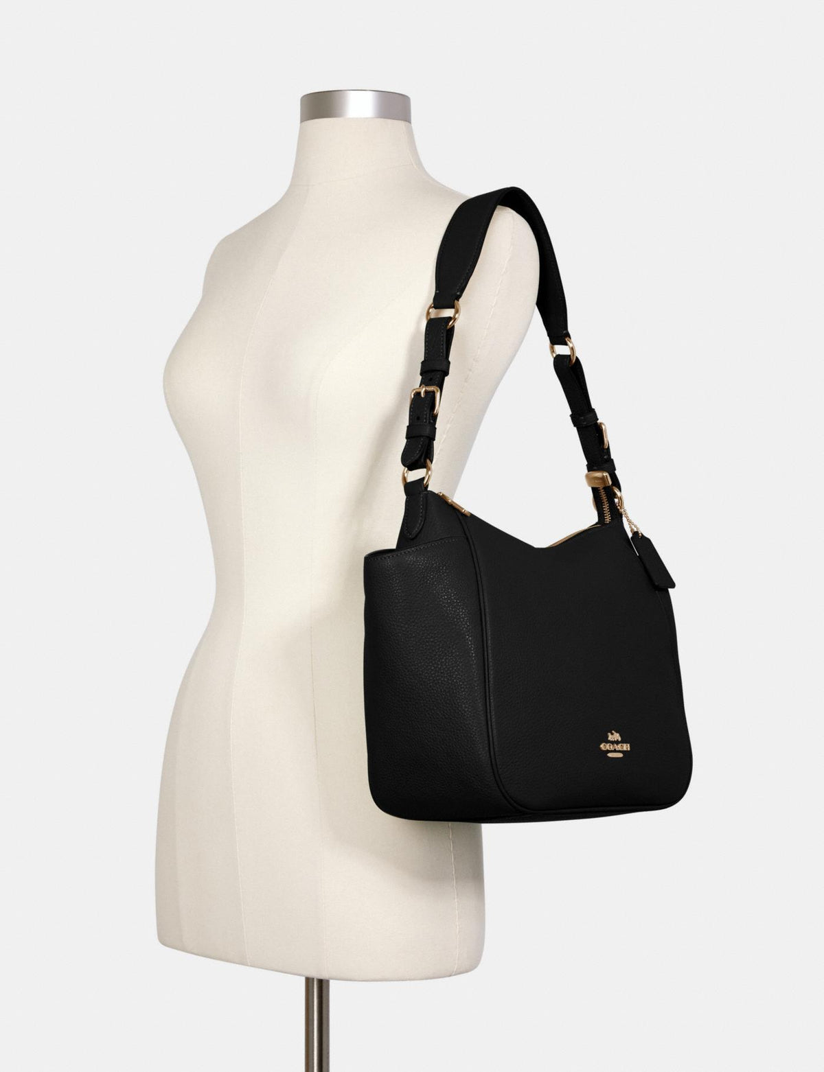 Leather Rori Shoulder Bag in Black