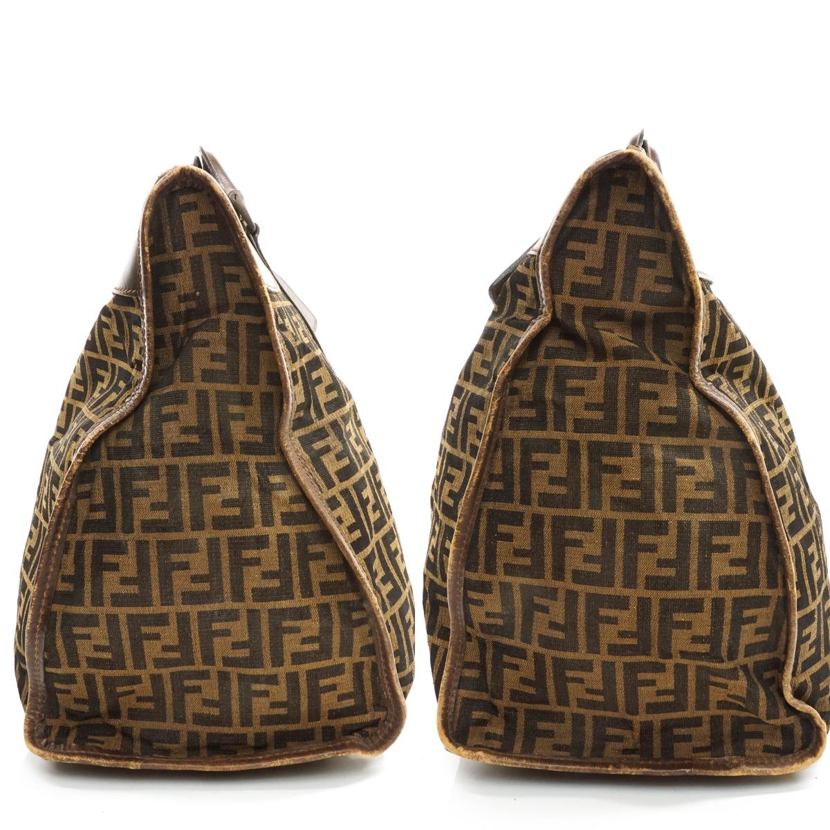Fendi Travel Bag Brown Zukka Canvas