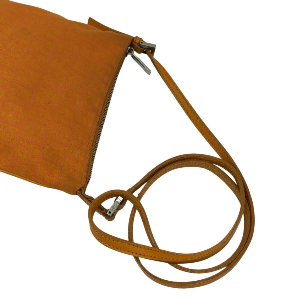 Fendi Shoulder Bag Orange Canvas