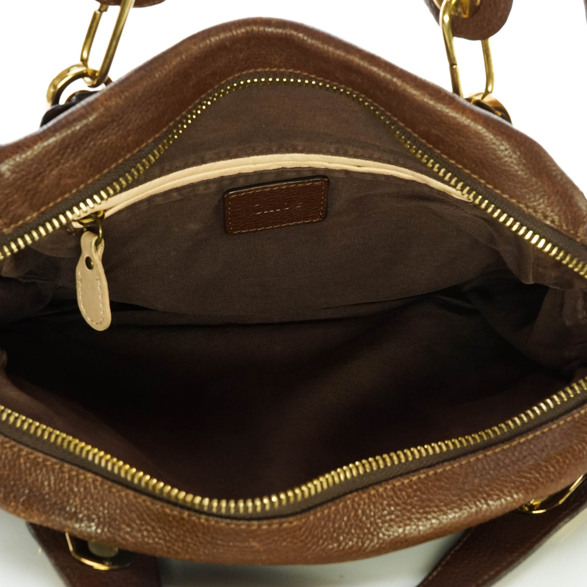Chloe Shoulder Bag Brown Leather