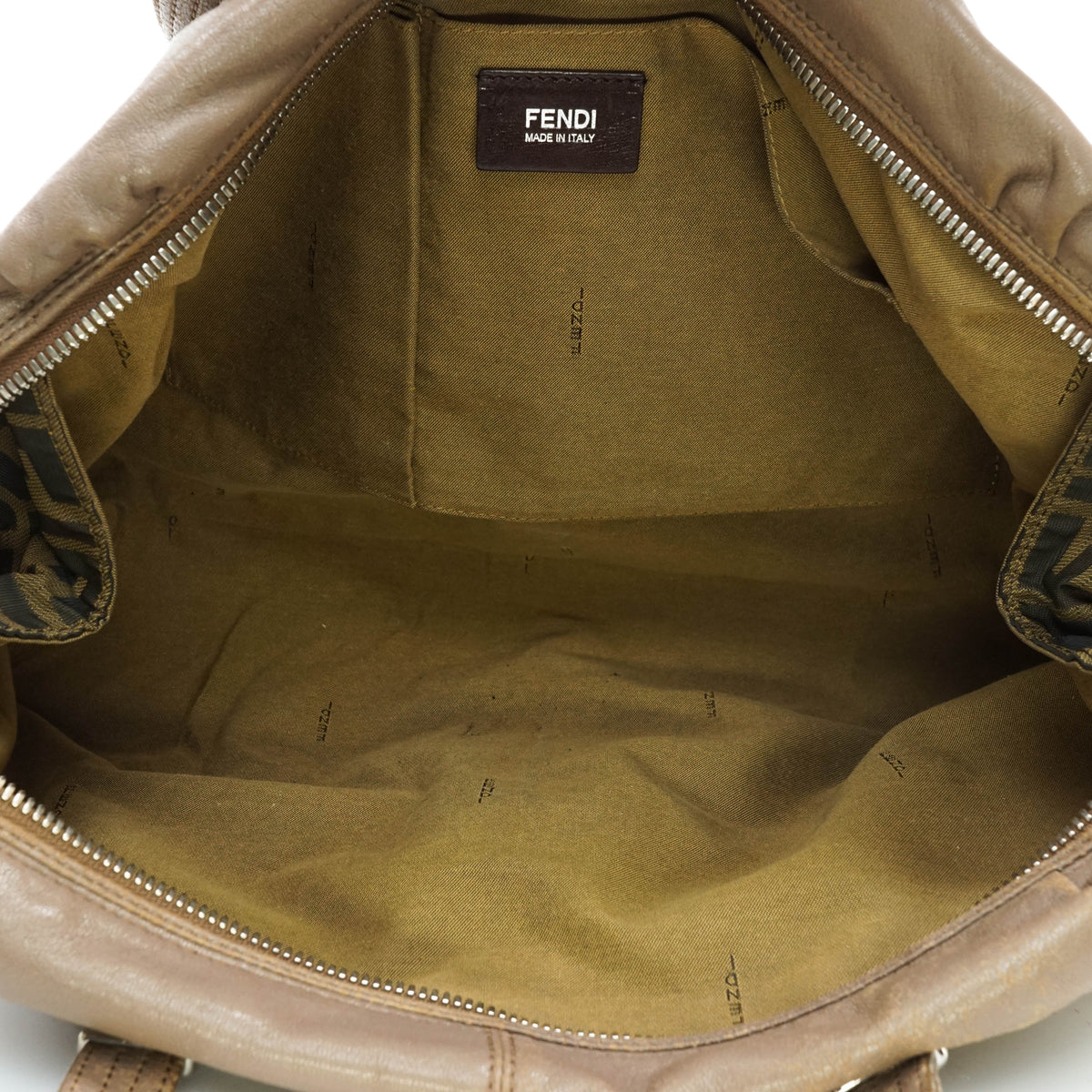 Fendi Tote Bag Leather Brown