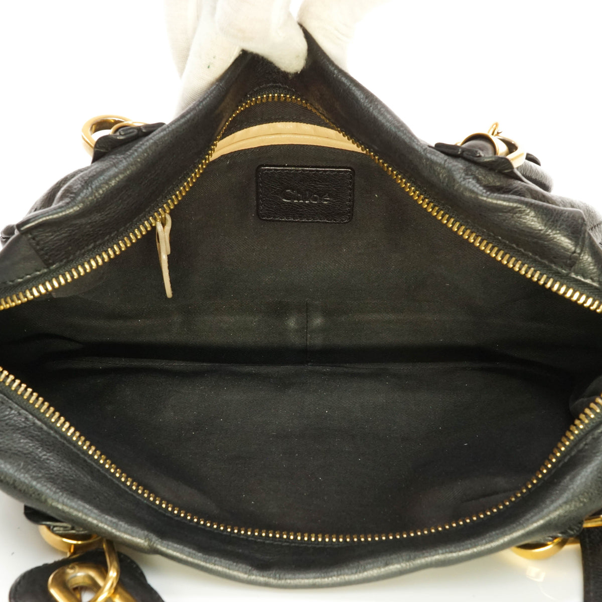 Chloe Shoulder Bag Black Leather