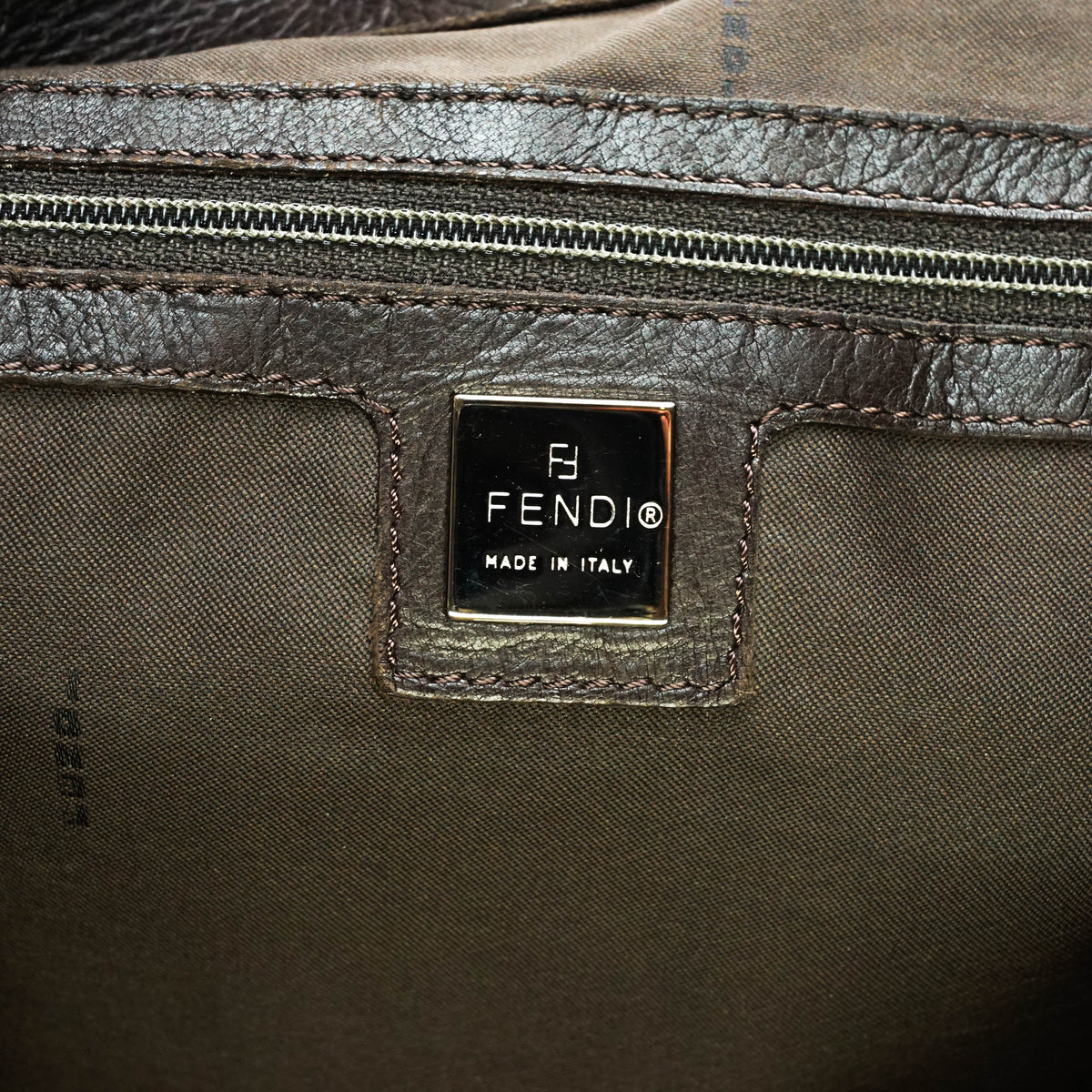 Fendi Tote Bag Black Coated Canvas