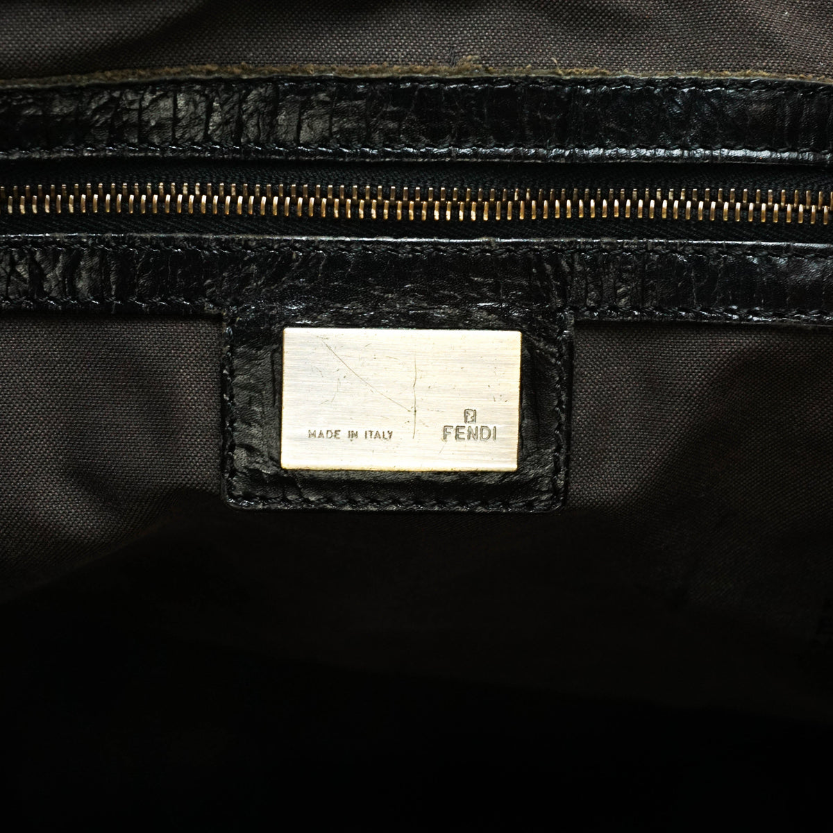 Fendi Tote Bag Leather Black