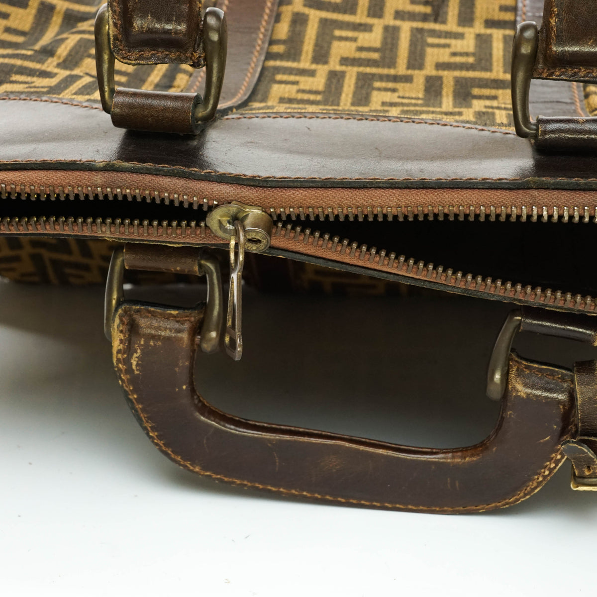 Fendi Travel Bag Brown Zukka Canvas