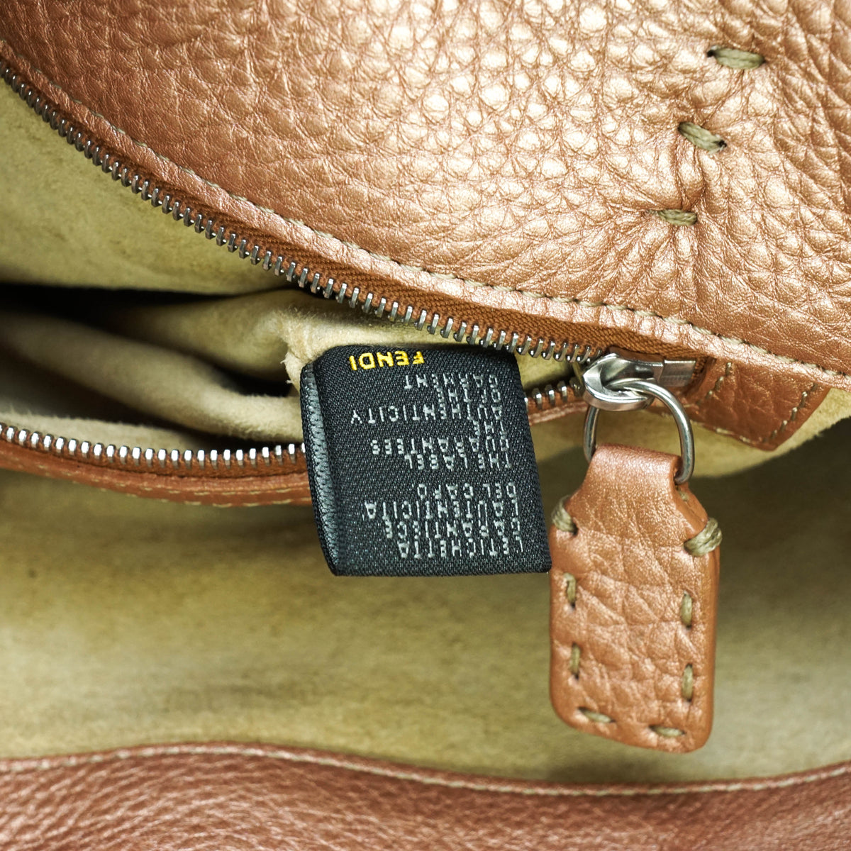 Fendi Tote Bag Leather Pink