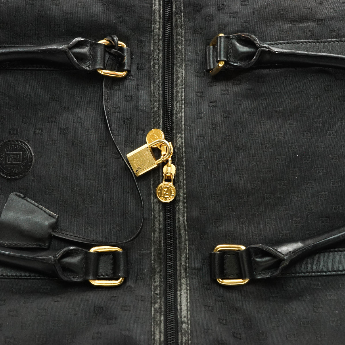 Fendi Zucca Boston Hand Bag Canvas
