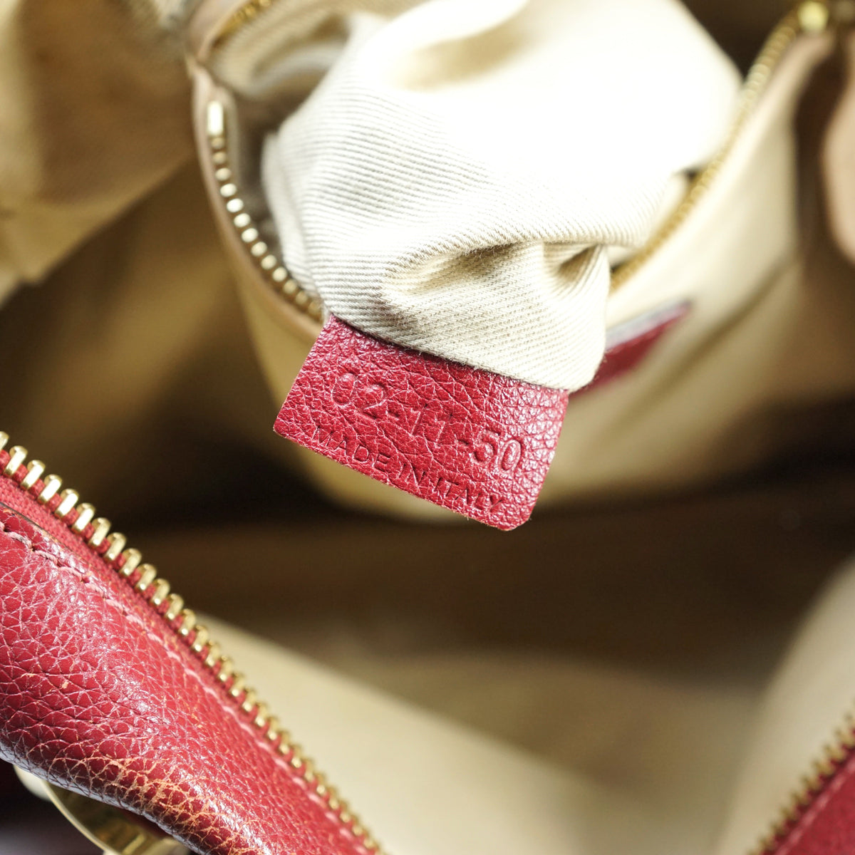 Chloe Paraty Hand Bag Red Leather