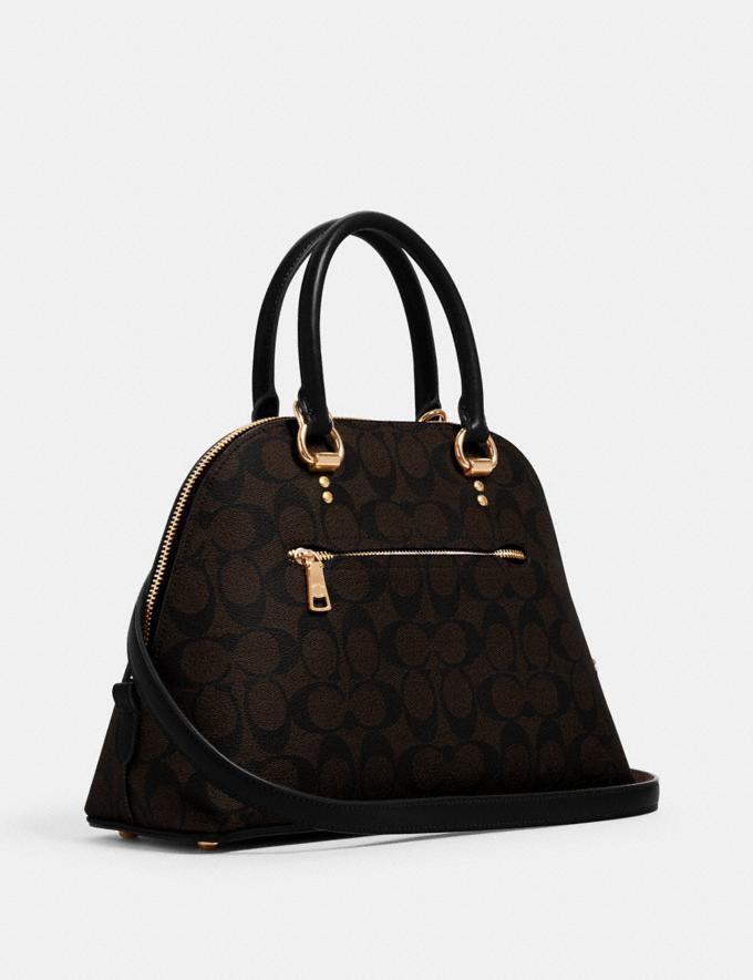 Leather Signature Katy Satchel Brown