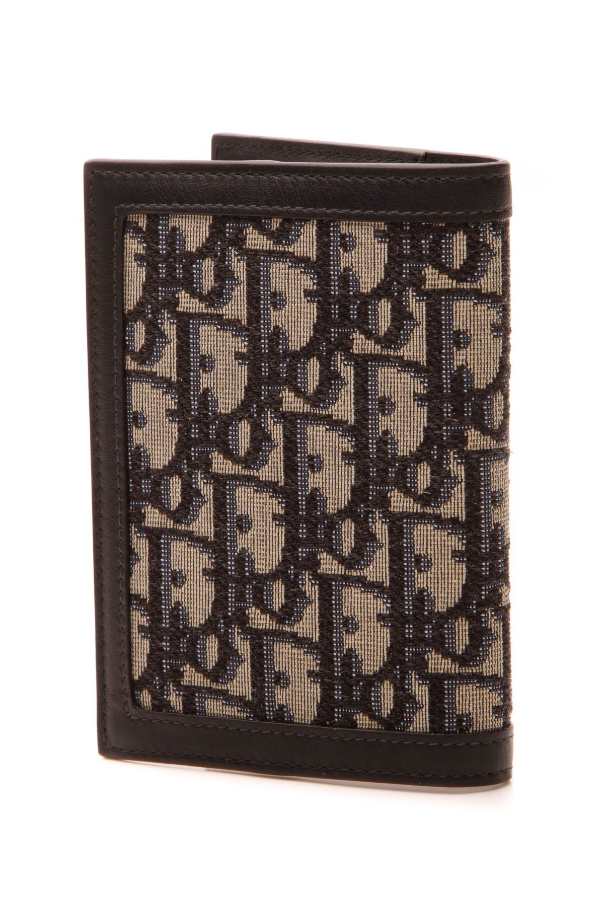 Oblique Passport Cover - Navy/Black Diorissimo