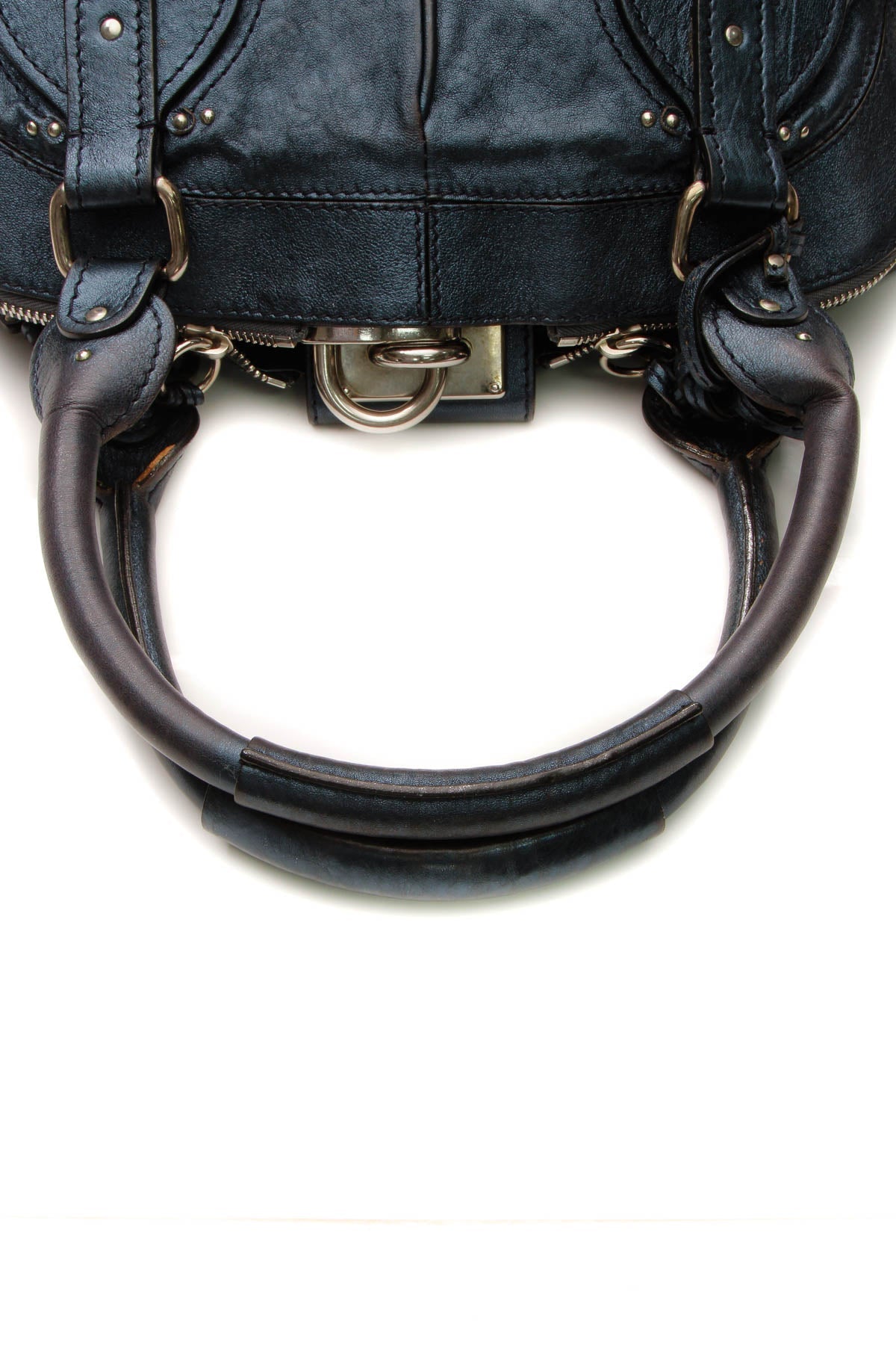 Large Dome Paddington Bag - Metallic Blue