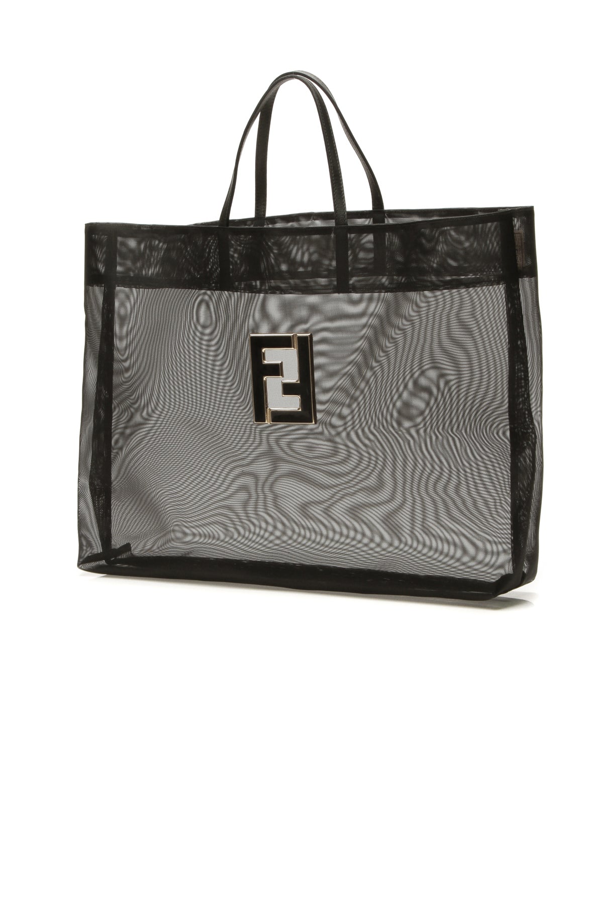 Mesh Logo Tote Bag - Black