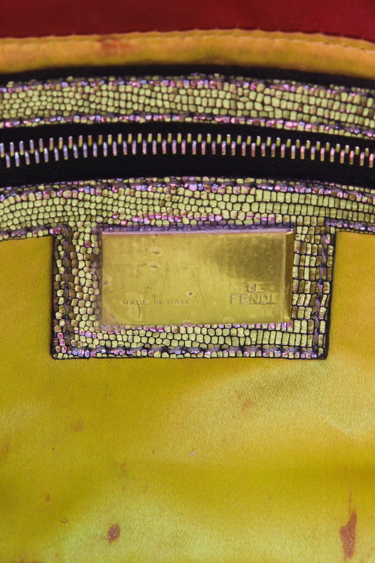 Fur Flowers & Petals Baguette Bag - Pink/Purple