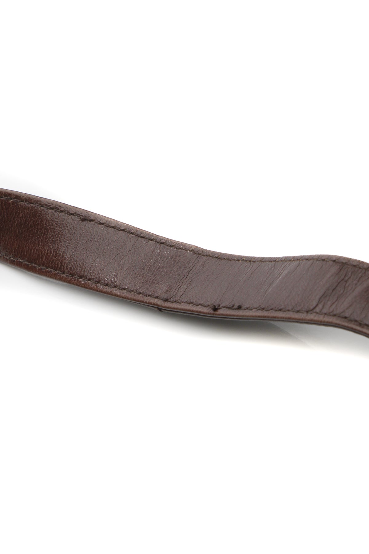 Zipper Baguette Bag - Brown Suede