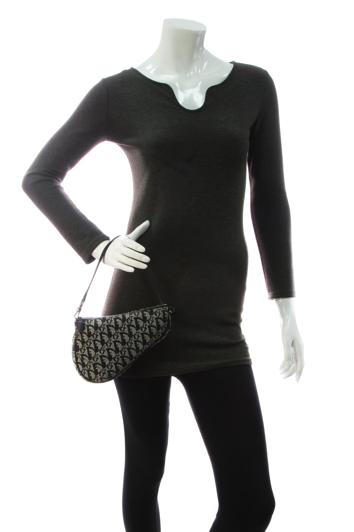 Mini Saddle Pochette Bag - Black Diorissimo