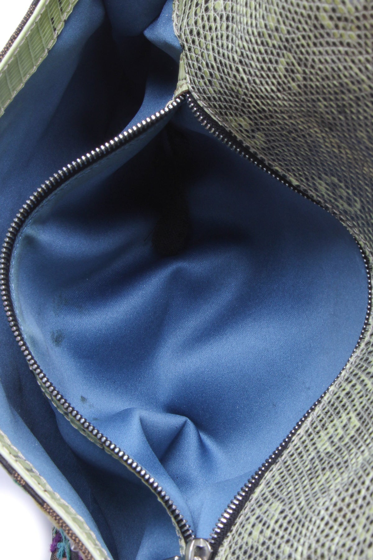Floral Embroidered Baguette Bag - Tobacco
