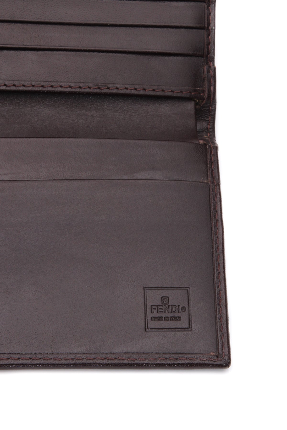 Vintage Zucca Compact Wallet - Tobacco