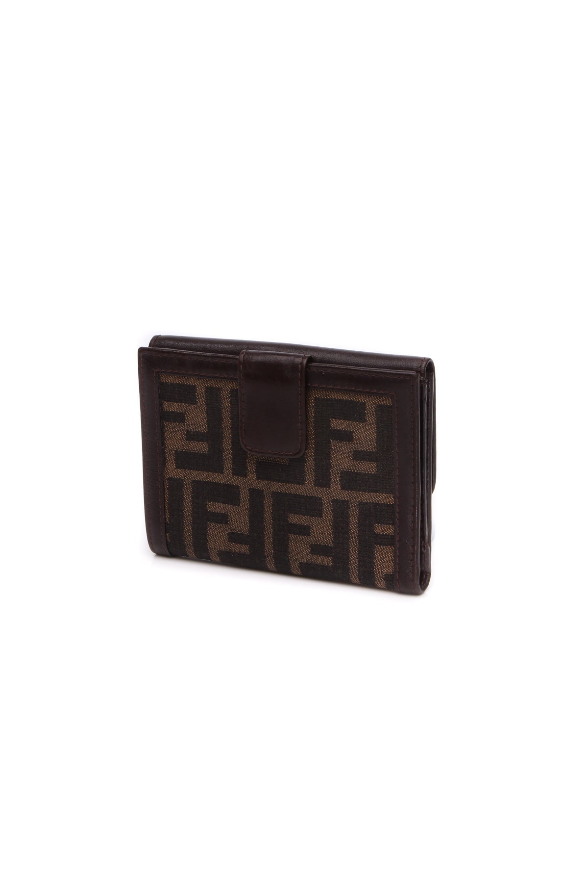 Vintage Zucca Compact Wallet - Tobacco