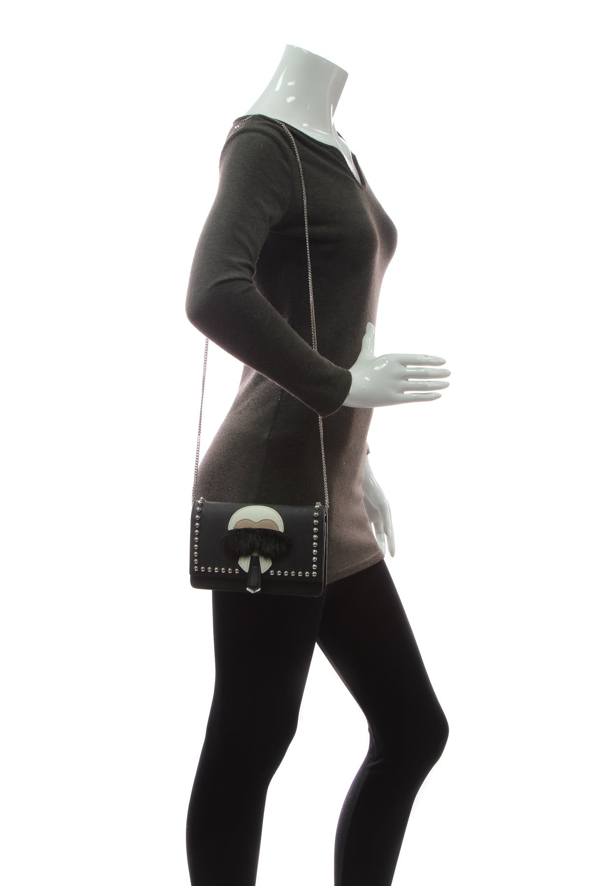 Karlito Wallet on a Chain Bag - Black