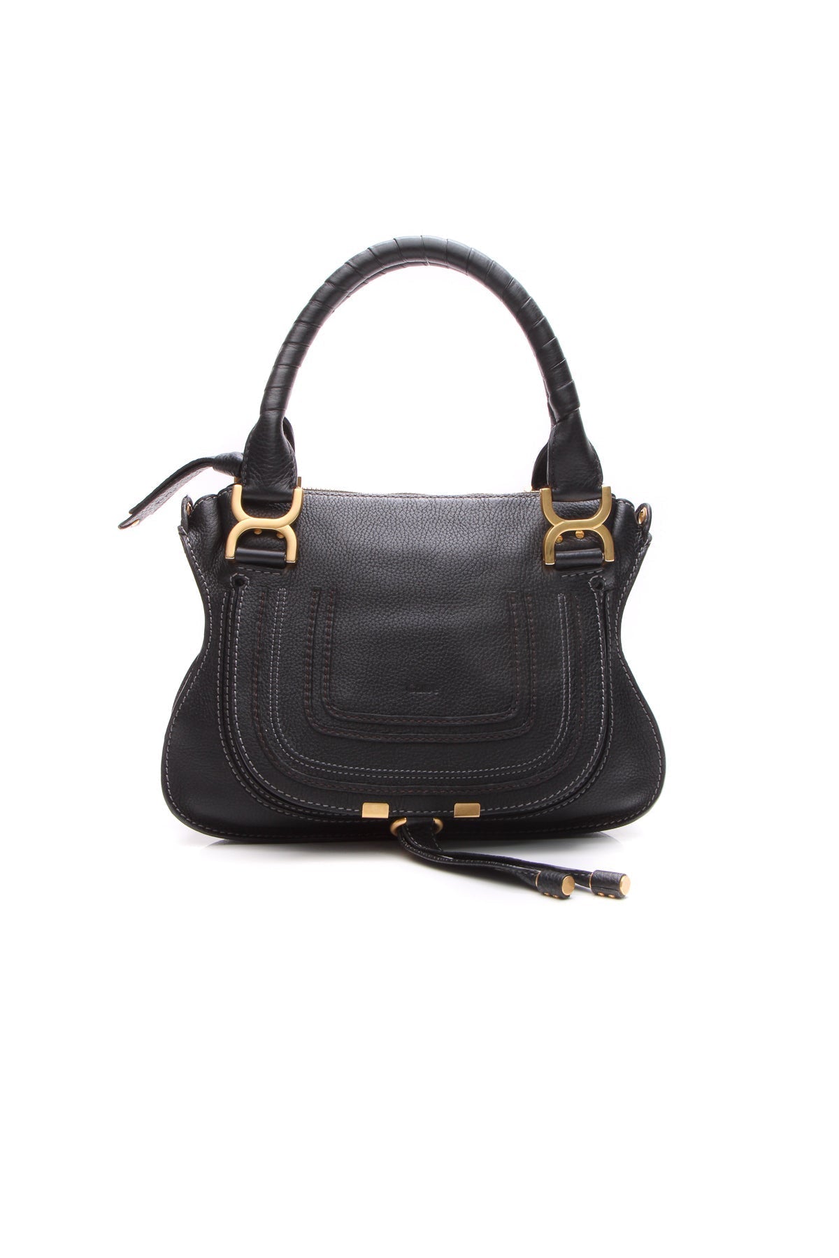 Marcie Small Satchel Bag - Black