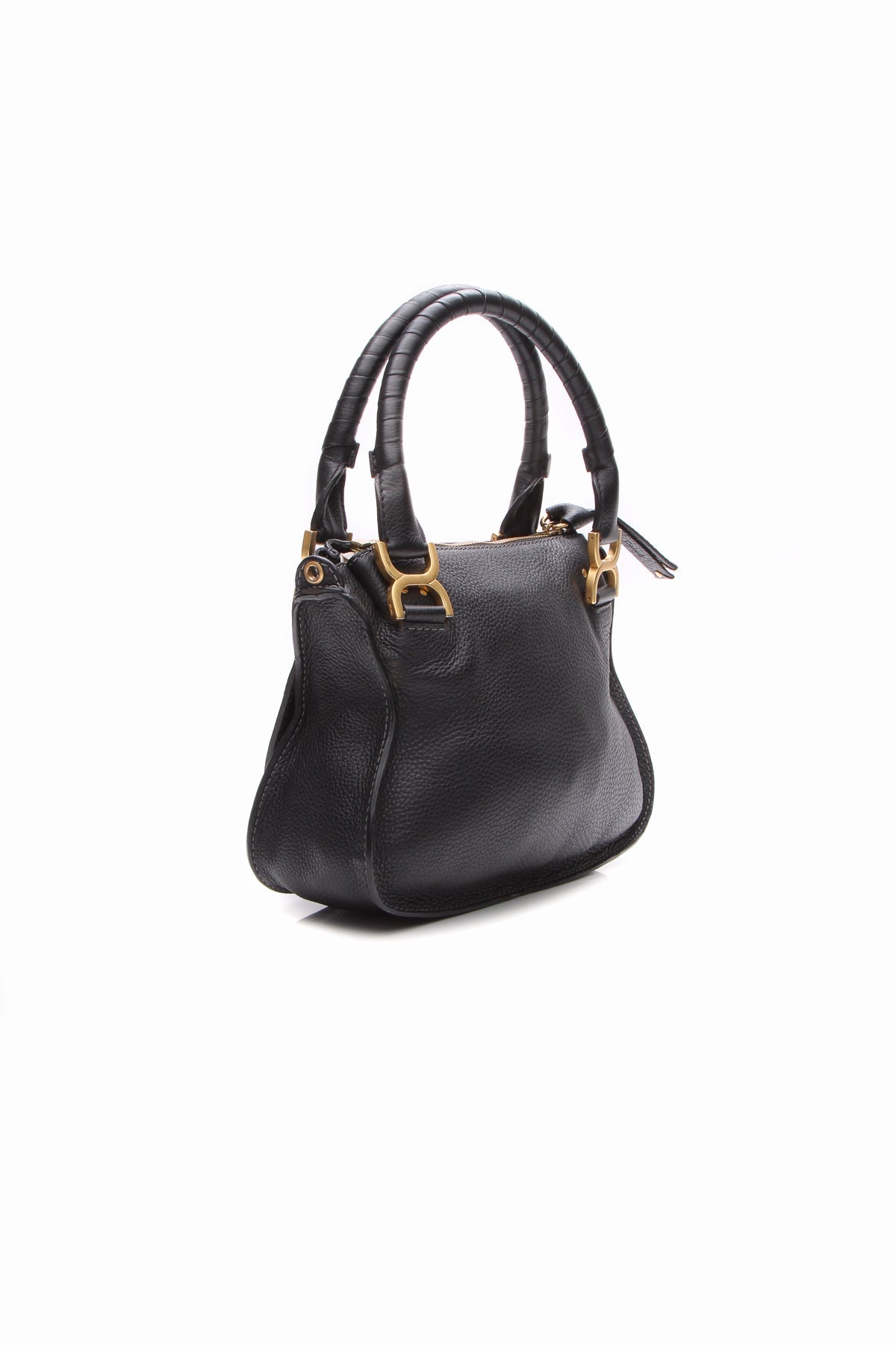 Marcie Small Satchel Bag - Black