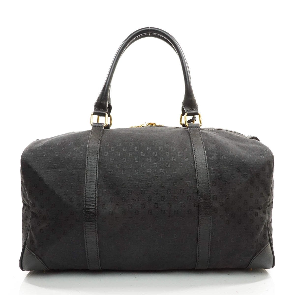 Fendi Zucca Boston Hand Bag Canvas