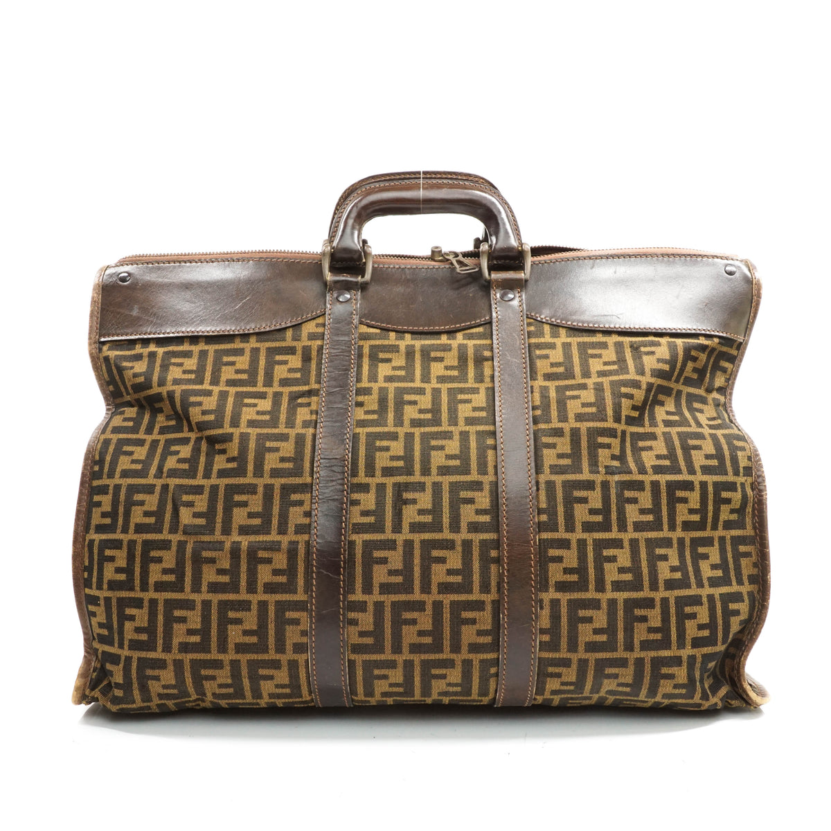 Fendi Travel Bag Brown Zukka Canvas